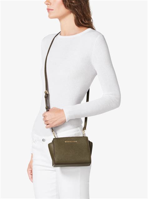 michael kors tas selma mini|Selma Mini Crossgrain Leather Crossbody Bag .